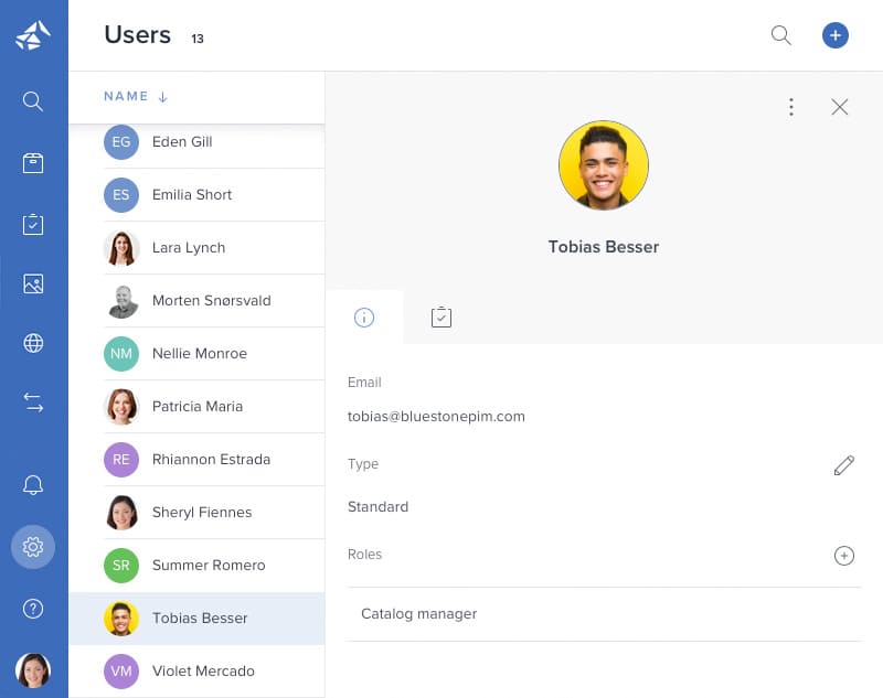 User Management in Bluestone PIM