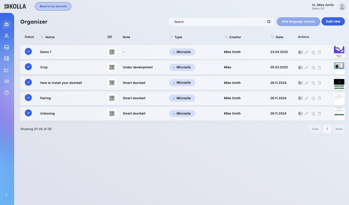 Kolla_DPP_Organizer_View