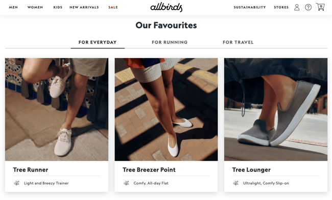 Allbirds - headless commerce example