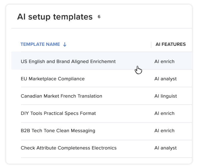 AI Template name
