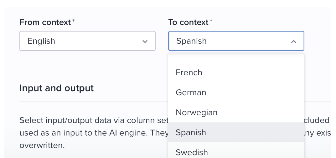 AI Linguist Context Choice