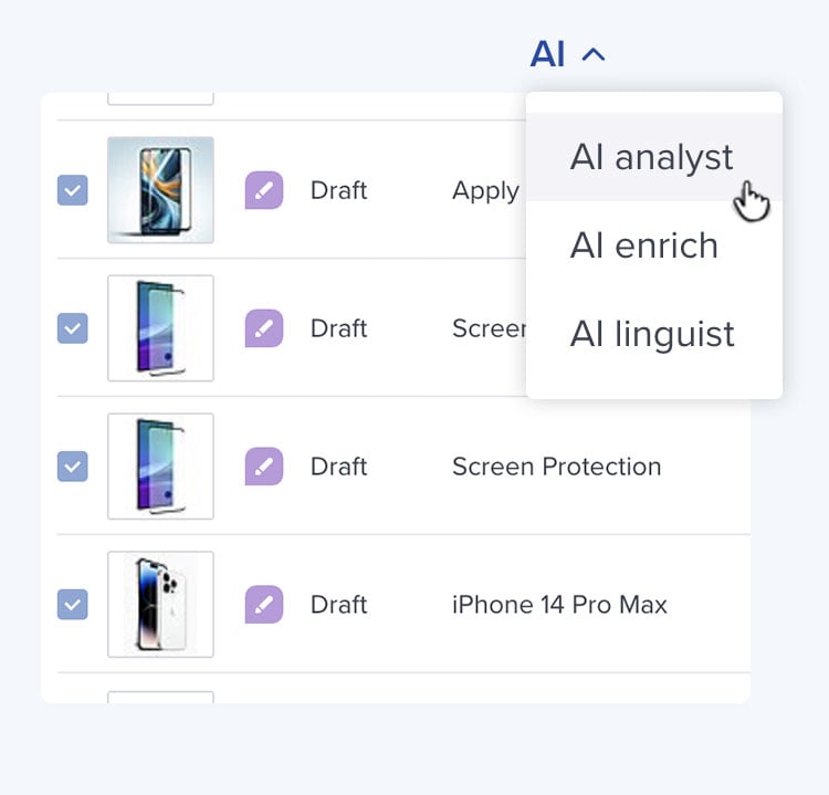 AI Analyst - in context menu