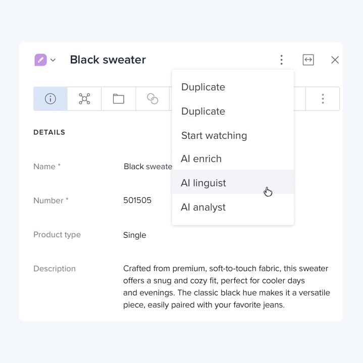 AI Linguist - In context menu selection
