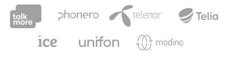 Telcom customers logos gray mobile